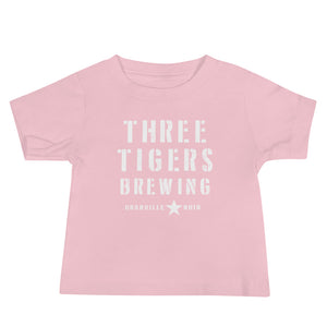 Three Tigers Stencil Block Infant T