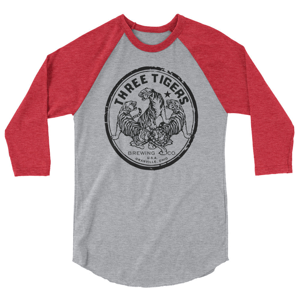Three Tiger Oval 3/4 Sleeve Raglan Shirt – Three Tigers Brewing